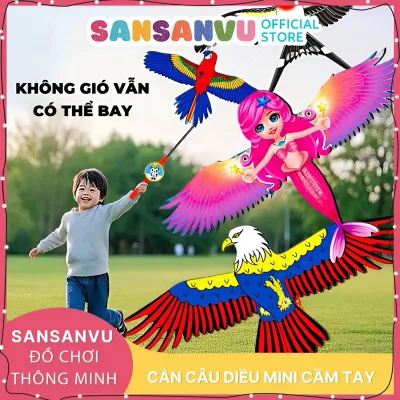 Cần Câu Diều Diều Mini Sansanvu Cầm Tay Diều Động Diều Hoạt Hình Cho Trẻ Em Diều Không Cần Gió Vẫn Có Thể Bay
