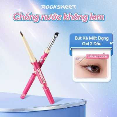 Bút kẻ mắt Gel hai đầu ROCKSWEET — Trơn mịn màng, màu sắc sống động, chống nhòe, giữ lâu trôi, thân thiện với người mới bắt đầu, dễ tạo mọi hình mắt