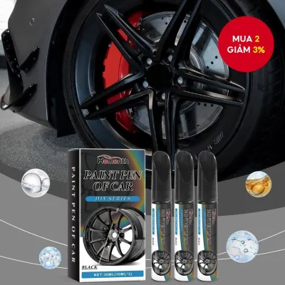 Bút sơn đen sửa vết xước mâm xe hơi loại bỏ bụi bẩn và vết xước trên bề mặt, phục hồi lớp hoàn thiện mịn màng, phù hợp cho việc bảo dưỡng xe hàng ngày.