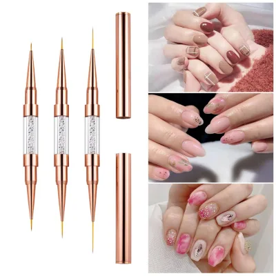 Cọ vẽ trang trí móng tay nghệ thuật LUSLUKING hai đầu siêu mỏng