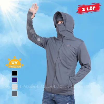 Áo Khoác Chống Nắng Nam Nữ 2 Lớp,Thiết Kế Che Trán Thông Minh,Vải Thông Hơi Co Giãn,Mềm Mịn,Thoáng Mát,Chống Tia UV-ACT