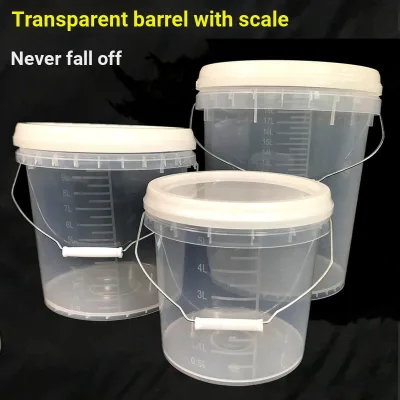 Trong Suốt Cân Trong Suốt Thùng 20L10 Lít 5 Có Nắp Thiết Bị Khử Trùng Y Tế Thùng Pha Chế Thuốc Đo Cốc Đo Xô Lớn Meas