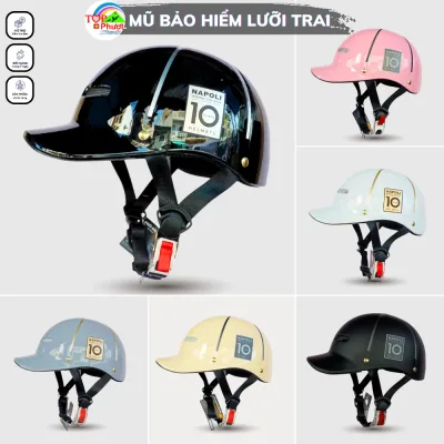 Mũ Bảo Hiểm Lưỡi Trai Napoli N688 Nửa Đầu 6 Múi Cao Cấp, Nón Bảo Hiểm 1/2 Chính Hãng Nhiều Màu Cá Tính Bảo Hành 12 Tháng
