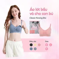 Shapee Áo lót bầu và cho con bú Classic không gọng không đường may, mềm mại, đàn hồi, có nút tháo tiện lợi, tặng kèm miếng nối móc áo