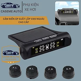 Cảm Biến Áp Suất Lốp TPMS Van Ngoài Có Cảnh Báo Giọng Nói Tiếng Việt - Năng Lượng Mặt Trời, Không Dây, Màn Hình LCD - Hàng Chính Hãng