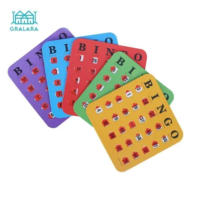 Thẻ trò chơi Bingo vui nhộn dành cho gia đình Bảng cửa sổ trượt có thể tái sử dụng Hoạt động tiệc cho chuyến đi du lịch Trò chơi xếp hình