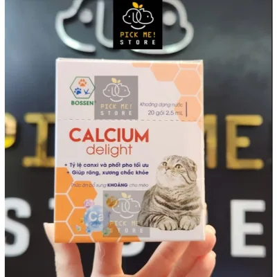 BOSSEN - [Canxi MÈO] Calcium Delight for cat Bổ Sung Canxi và Khoáng cho Mèo - Hộp 20 gói 2.5ml