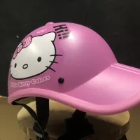 Mũ bảo hiểm kết thời trang khoét lỗ buộc tóc Trí liễu hình mèo Kitty