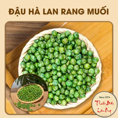Đậu Hà Lan Rang Muối 100g (Đồ ăn vặt thơm, ngon, giòn tan)
