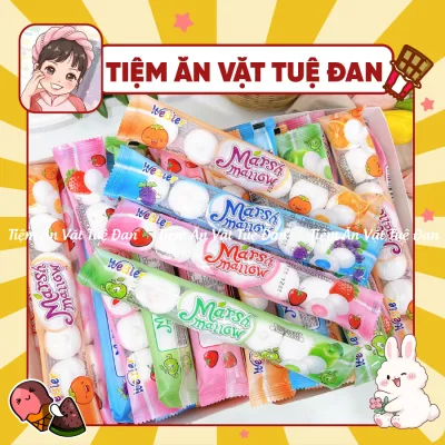 Kẹo Bông Dẻo Marshmallow Bánh Bao Nhân Chảy Vị Trái Cây Thái Lan