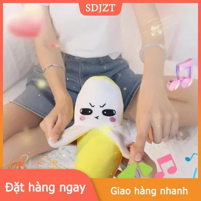 SDJZT UTENSIL (COD) 1pcs món quà giáng sinh chuối bé đánh bại cảm biến sáng tạo trái cây mới lạ CHA mẹ-con âm nhạc tương tác Đàn piano đồ chơi búp bê sang trọng