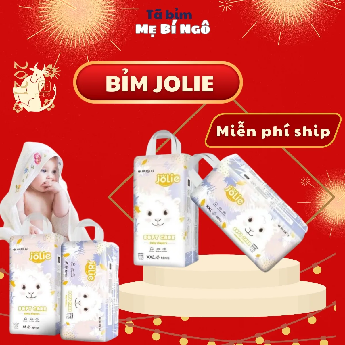 Bỉm quần Jolie nội địa cao cấp size M100/L100/XL100/XXL100/XXXL100