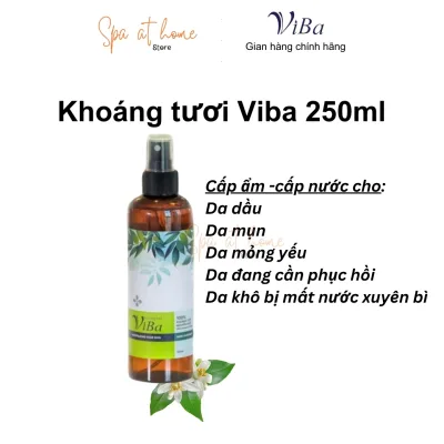Xịt khoáng tươi VIBA 250ml - Dưỡng da cấp ẩm, cân bằng PH, kiềm da dầu, khóa trang điểm - Spa at home store