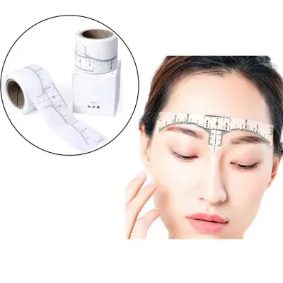 2022 Mới Tùy Chỉnh 50 Cái/Hộp Dùng Một Lần Sticker Giấy Lông Mày Tiêu Chuẩn Straight Thước
