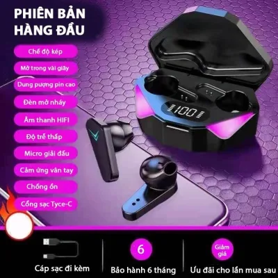X15 Tws Wireless Bluetooth Gaming Headset Bluetooth 5.1 Digital Display, Hifi Sound Latest Version 2025