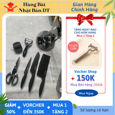 Bộ dao làm bếp cao cấp 7 món Lucky của Đức thiết kế đẹp chống dính không gỉ chuyên dùng cho nhà bếp