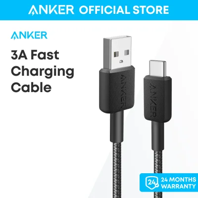 Anker 322 3A Usb-A to Usb-C Cable USB a to USB C Cable for Samsung Galaxy Note 10 Note 9/S10+ S10, Charging Dock Cable, Phone Charging Cable, iPhone Charging Cable