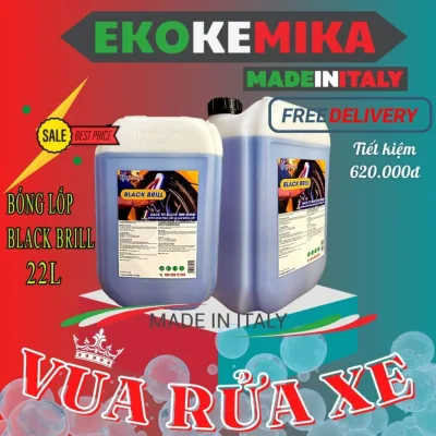 Dung Dịch Dưỡng Bóng Lốp Xe Ekokemika Black Brill 20L Phục Hồi Bảo Vệ Lốp Đen Bóng Khoẻ Đẹp Như Mới