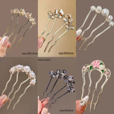 Đồ trang sức tóc cho phụ nữ: Coiler lượcx đẹp với pha lê và ngọc trai