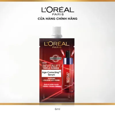 Dưỡng chất ba loại peptides giảm nhăn, săn chắc da L'Oréal Paris Revitalift Triple Power 6ml