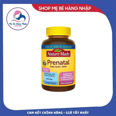 Nature Made Prenatal Folic Acid + Dha Multivitamin from the Us (150V) for Pregnant and Postpartum Mothers