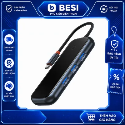 Baseus Acmejoy Multifunctional Hub Set for Laptops | Luxurious Glass Design, Multiple Usb/Hdmi Ports