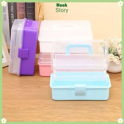 Hộp lưu trữ NOOKSTORY, Dụng cụ sắp xếp kẹp tóc trang điểm có thể gập lại dung tích lớn, Hộp nghệ thuật làm móng 2 / 3 lớp đa chức năng di động Hộ gia đình