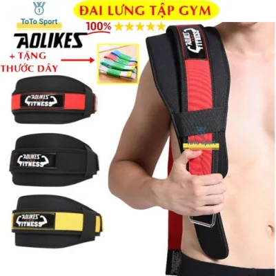Đai lưng tập gym Aolikes gánh tạ tập gym loại dán - Đai bụng bảo vệ cột sống tập thể thao7983