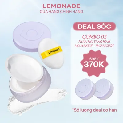 Phấn phủ mỏng nhẹ kiềm dầu thuần chay chống nắng Lemonade Supermatte NoMakeup Loose Powder 9g