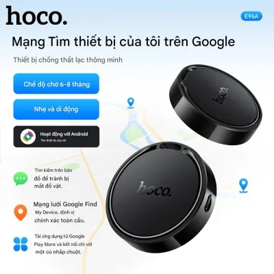 Thiết bị định vị GPS thông minh chống thất lạc Hoco E96A Busca cho Android Hỗ trợ Google Find My Network định vị toàn cầu không giới hạn khoảng cách, định vị xe, ví, chìa khóa, hành lý - Hàng chính hãng