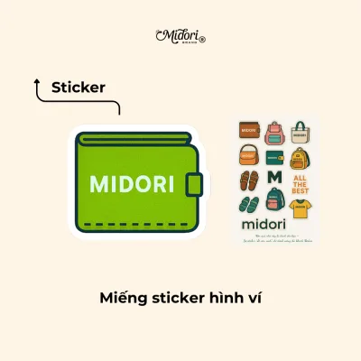 STICKER VÍ ĐỰNG TIỀN THẺ NAM NỮ THỜI TRANG | MIDORI