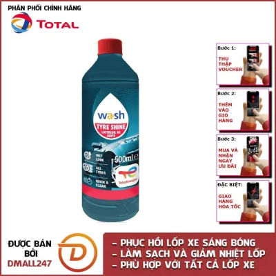 Dung dịch đánh bóng và bảo dưỡng lốp ô tô Total Energies TE-TS500 500ml - Giảm nhiệt độ lốp xe, chống lão hóa, nứt nẻ