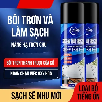 Chai Xịt Dầu Bôi Trơn Cửa Kính Ô Tô ,Chống Kẹt Kính Bảo Dưỡng Gioăng Cao Su Cửa Nóc Xe Hơi 450ml