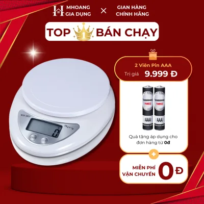 Cân Điện Tử Nhà Bếp B05 5-10kg, Cân Tiểu Ly Điện Tử Siêu Chính Xác Tích Hợp Trừ Bì [Tặng 2 Pin AAA]