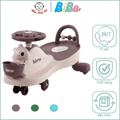 Xe Chòi Chân Cho Bé 1 Tuổi Đến 5 Tuổi – Xe Lắc Đồ Chơi Đẩy Chân Thăng Bằng Có Nhạc Và Tựa Lưng ba màu - MK23016