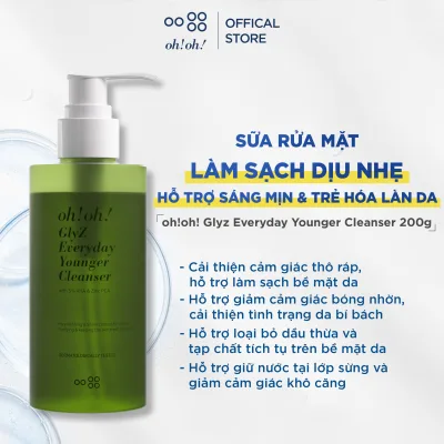 Gentle Cleansing Facial Cleanser That Helps Brighten and Rejuvenate the Skin Oh!Oh! Glyz Everyday Younger Cleanser