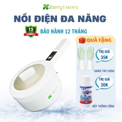 Nồi Lẩu Điện Đa Năng 2.3L, 1.7L, 1.5L Điều Chỉnh Nhiệt Độ Tay Cầm Dài Tặng Kèm Giá Hấp Bảo Hành 12 Tháng Lỗi 1 Đổi 1