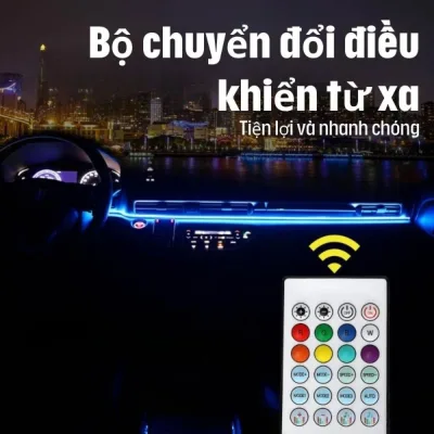 Điều khiển từ xa, silicone uốn cong, trang trí nội thất ô tô, RGB, Dây đèn LED