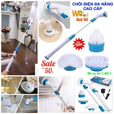 Multi-Purpose Electric Brush for Scrubbing Toilets, Kitchens, Bathrooms, Super Clean, Comes with 3 Good Quality Scrubbing Heads, Genuine High-End Products, Multi-Purpose Bathroom Cleaning Equipment, How to Clean the Kitchen and Bathroom Super Clean
