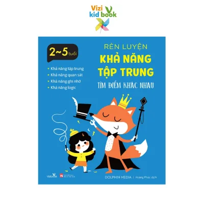 Sách thiếu nhi - Rèn Luyện Khả Năng Tập Trung - Tìm điểm khác nhau - Sách tương tác - Dành cho trẻ 2-5 tuổi