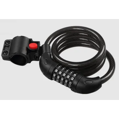 5-digit bicycle and motorbike lock, random color, secure numbered wire lock, convenient anti-theft lock, safety protection accessory
