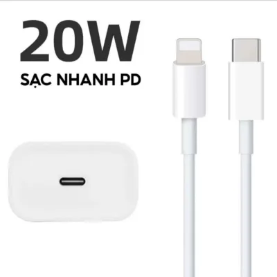 Bộ Củ Cáp Dây Bộ Sạc Nhanh PD 20W Cao Cấp Dành Cho Điện Thoại
