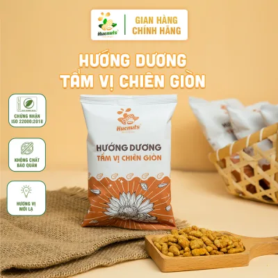 Hướng Dương Tẩm Vị Chiên Giòn Huenuts - Snack Ăn Vặt Giòn Rụm Thơm Ngon - Gói 35gr