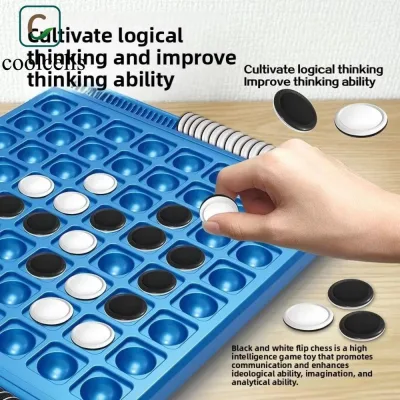 COOLCELLS Flip Black White Chess Board, Di động cha mẹ và con cái Tương tác với trẻ em Cờ vua lật ngược, Touch Flip Montessori Trò chơi để bàn Reversi Trò chơi bảng chiến lược Trò chơi cắm trại Đi bộ đường dài