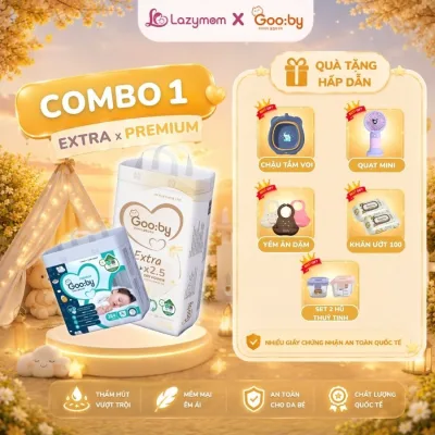Tã/Bỉm dán và quần Gooby (ngày và đêm) siêu mỏng, siêu nhẹ, chống tràn cho bé từ 3-30kg