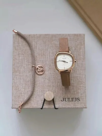 Combo Đồng hồ nữ Julius JA-1436B (Nâu)