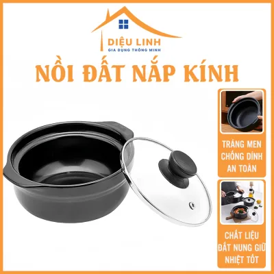 Nồi Đất Nắp Kín Chịu Nhiệt Cao Cấp – Nồi Kho Cá, Nấu Canh, Hầm Thịt Giữ Nhiệt Tốt, An Toàn Cho Bếp Gas, Bếp Hồng Ngoại, Dễ Dàng Vệ Sinh – Đa Kích Thước Tiện Lợi Dieulinhshop