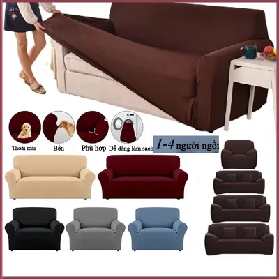 Bọc ghế sofa siêu mềm mại chống bám bẩn và không phai màu 1/2/3/4 chỗ ngồi và ghế sofa hình chữ L