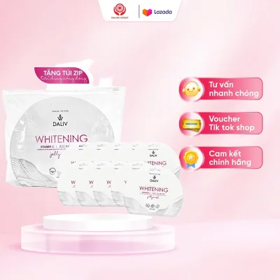 Set of 10 Daliv Skin Whitening Masks with Vitamin C Essence to Moisturize and Brighten Skin 30g