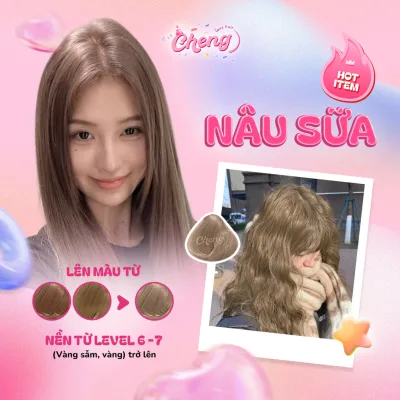 Thuốc Nhuộm Tóc Màu NÂU SỮA, NÂU TRÀ SỮA Không Tẩy | Chenglovehair, Chenglovehairs